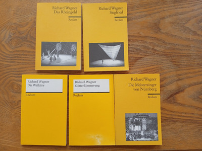 5 x Richard Wagner - Reclam Walküre, Die Meistersinger, Rheingold, Siegfried Göt