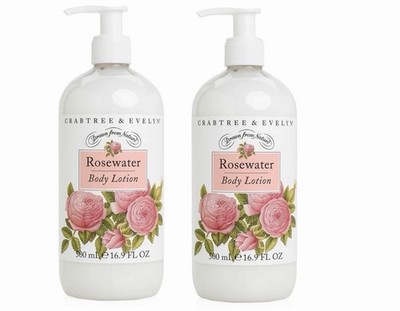 (2-Pack) Crabtree & Evelyn  Rosewater Soothing Moisturizing Body Lotion 16.9 Oz