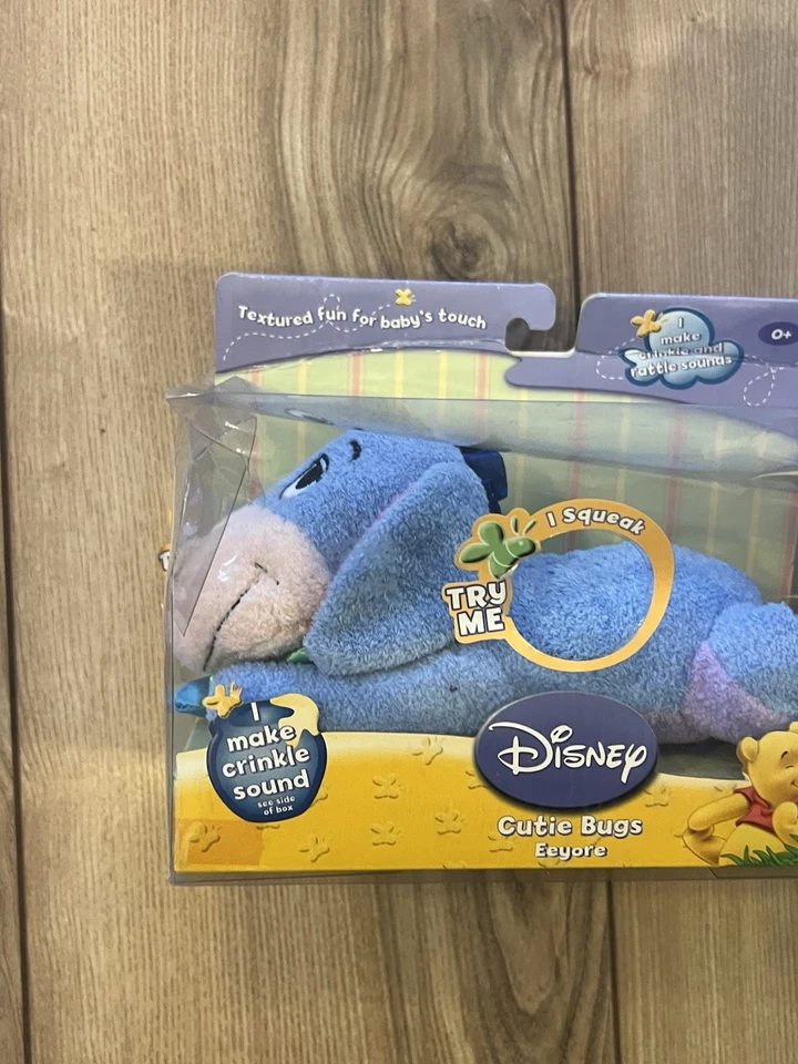 Lot Of 2 Disney Fisher Price Eeyore Happy Ears & Cutie Bugs Plush New in Box - Image 3 of 4