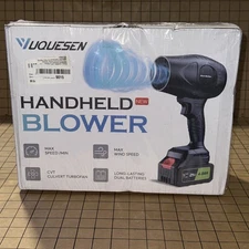 YUQUESEN Cordless Leaf Blower-21V Electric Handheld  2 Batteries DAMAGED SEALING