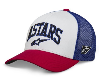 Alpinestars Dunker Trucker Hat 1214-81717-2372-OS White/Red/Blue
