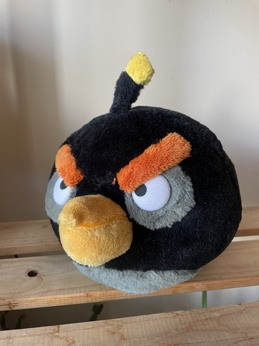 Very RARE Angry Birds by Rovio Bomb soft plush toy Large Collectable stuffed toy - 第 1/7 張圖片
