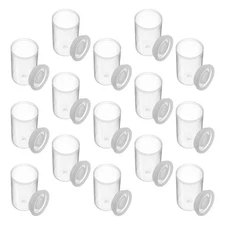  50pcs Empty Plastic Jars with Lids Refillable Film Negative Storage Case Mini