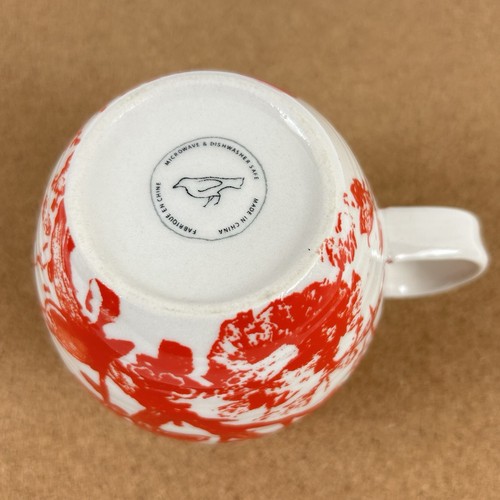 Anthropologie "L" Coffee Cup Mug Monogram with Floral Background 16oz. - Picture 7 of 9