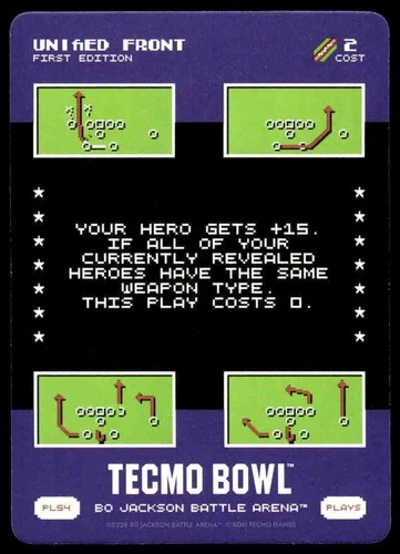 2026 Bo Jackson Battle Arena TECMO BOWL BOBA PL54 PL-54 Unified Front