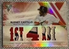Rusney CASTILLO🔥2015 Triple Threads Ruby PATCH Relic #TTR-RCA2 1/1 NM Red Sox📈