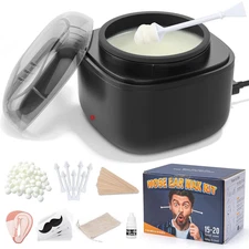 Nose Wax & Ear Hair Removal Kit USB Rapid Heating For Men and Women W/100g Wax