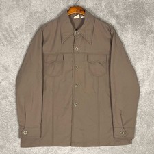 Vintage 70s Kings Road Sears Mens XL Brown Leisure Jacket Shirt Jacket Polyester