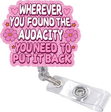 Funny Nurse Badge Reel - Retractable ID Badge Holder with Clip, Wherever You Fou