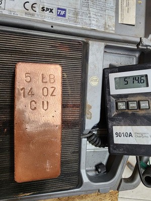 5lb + Copper Bar .999 Clean Bright Copper. Ingot Bullion | eBay