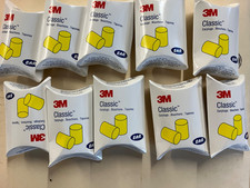 3M E-A-R Classic Ear Plugs Noise Reduction 29dB Yellow Foam Pillow Packs x 10