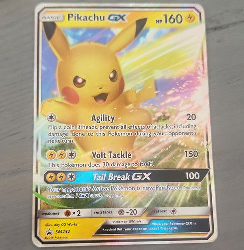The Pokémon Company Pikachu GX SM232 SM Holo Promo GX 160 HP English 2019