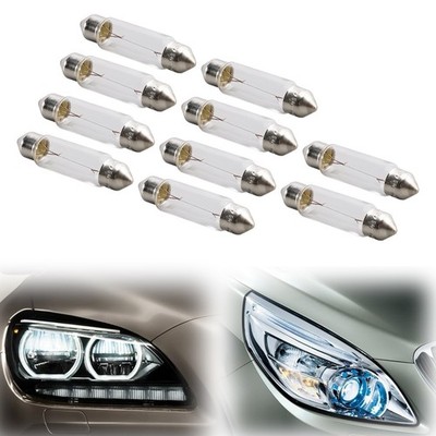 10PCS Car Light Tubular Lamp bulb C5W SV8.5 43MM 6413 12V 5W For OSRAM U