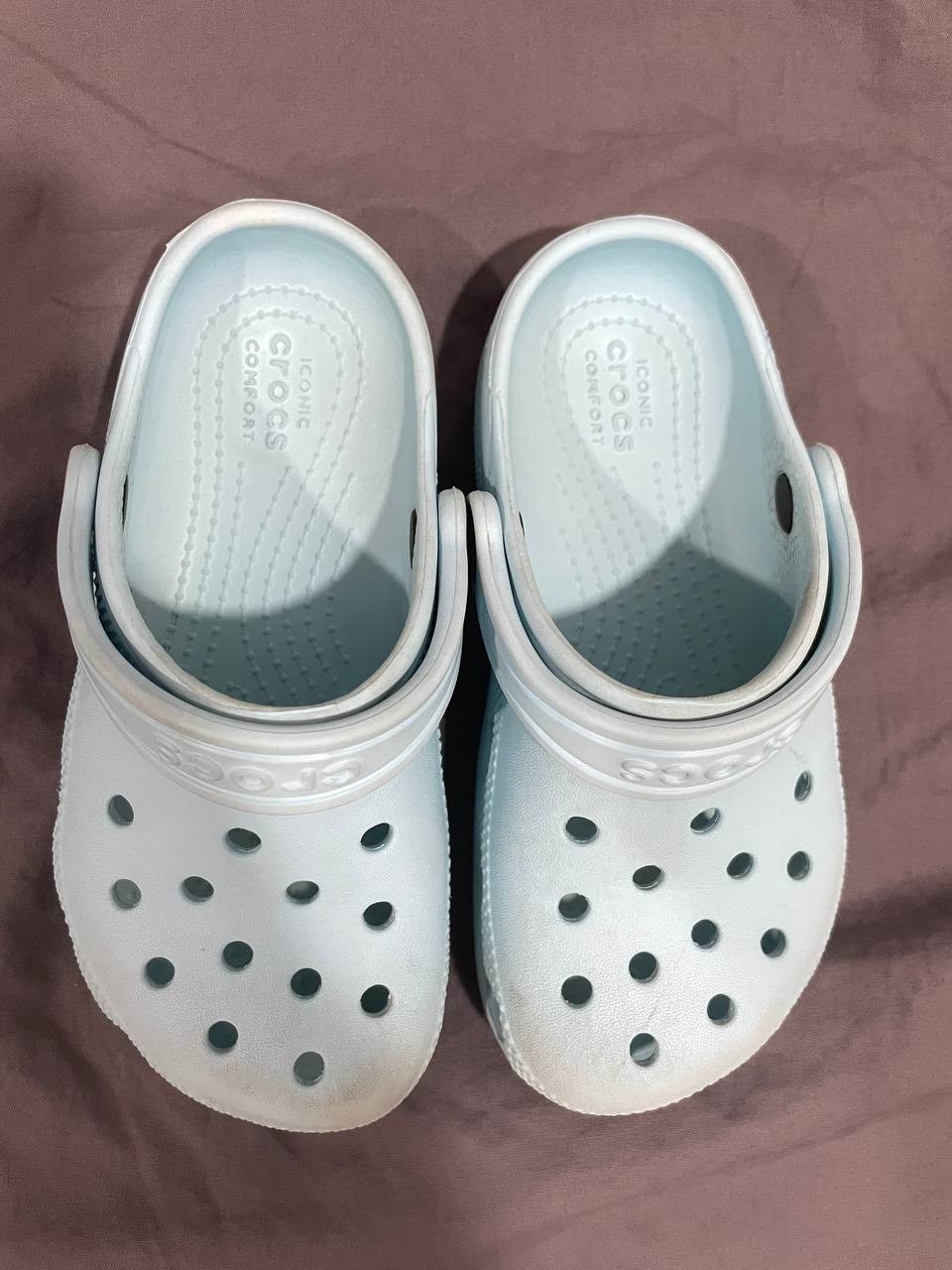 Crocs Iconic Komfort Kids Classic Unisex Blue Shoes US Size C11