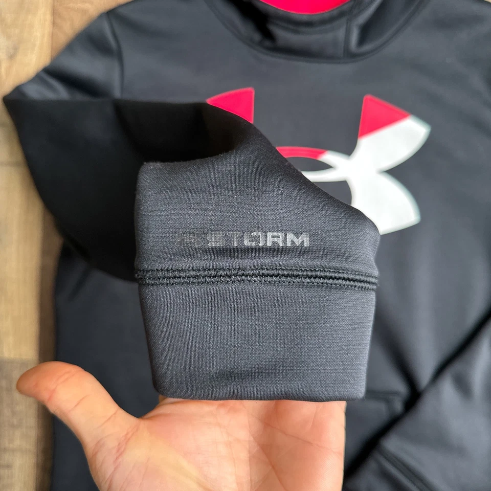 Толстовка с капюшоном молодежная большая черная спортивная тренировочная фитнес бег 4127 - Изображение 3 из 4