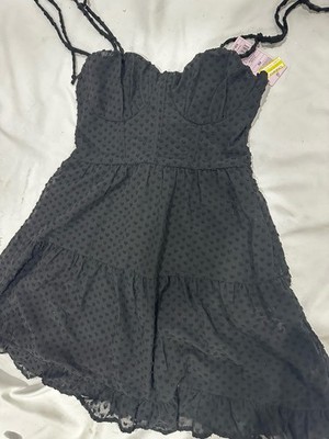 wild fable ruffle tiered black mini dress Women’s Swiss Dot XS Hem Sleeveless NWT 3 Shirts + 3 Ties for $99 Women's sleeveless Black Midi Dresses - Color:Game Royal/white Finished with a bubble