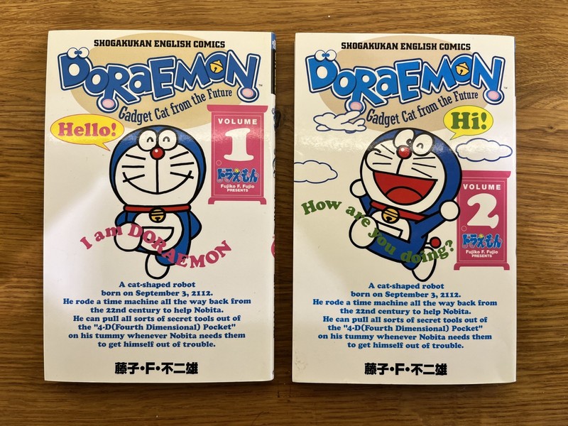 Doraemon vol. 1 and 2, Japanese comic books (in English)