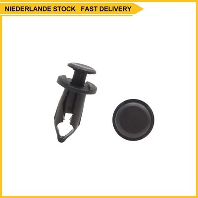 100 Stücke 8mm Loch Schwarz Kunststoff Nieten Fastener Retainer Push-Clip