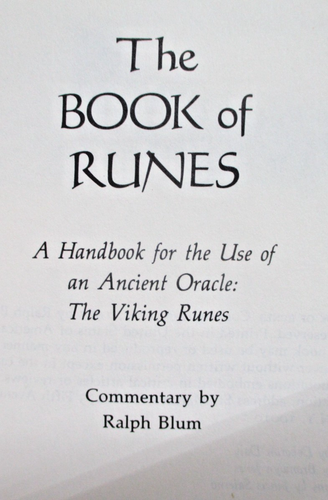 The Books of Runes by Ralph Blum for use of Ancient Oracle: Viking Runes HC book - Picture 4 of 10