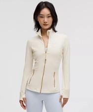 Lululemon Define Jacket Nulu, Light Ivory/Gold, NWT, 128