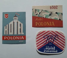 Lot 3 Hotel Polonia (LODZ] DECO Luggage Label