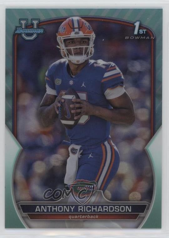 2022 Bowman U Chrome Aqua Refractor 16/299 Anthony Richardson #65 1k9t