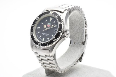 【ジャンク】TAG Heuer プロフェッショナル 2000 973.013 NEAR MINT] TAG Heuer 2000 Professional 973.013R Black Qz 35mm