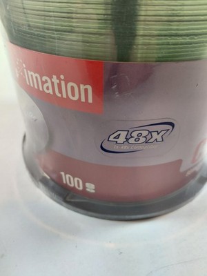 Imation CD-R Blank Discs 100 Pack 80min 700MB 48x Spindle Media NEW SEALED