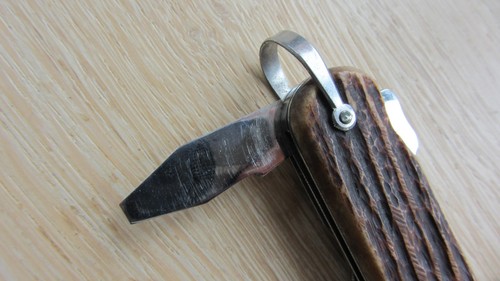 Couteau chasse BARGEON-inox , 4 pièces. Pompe , Old Knife , Cerf . - Picture 15 of 20
