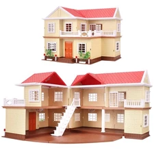 Family Cozy Cabin Doll House Playset | Dollhouse Furniture & Accessories for ...