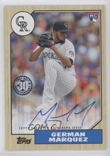 2017 Topps 1987 Rookie and All-Star Edition German Marquez #1987A-GMR Auto 0v1