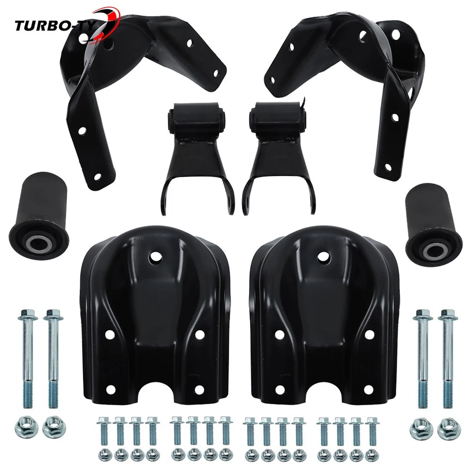 Kit de reparación de soporte de suspensión de grillete de resorte de hoja trasera para Chevrolet C1500 1988-97 Foto 2 de 4