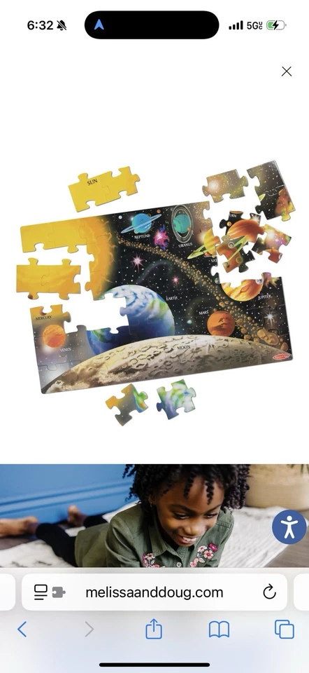 Rompecabezas de piso Melissa & Doug Sistema Solar 48 piezas NUEVO EN CAJA para edades 3+ Foto 4 de 4