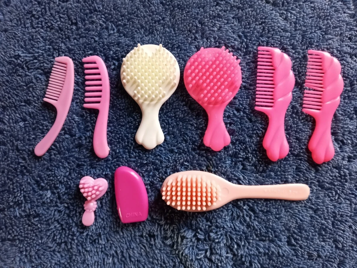 Mattel Barbie Doll Accessory Lot Hair Brush Comb L'oreal Kids Shampoo 1990s  9 pc