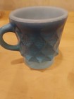 VTG Anchor Hocking Kimberly Blue Ombre Diamond Coffee Mug Cup USA MADE as is — photo 6