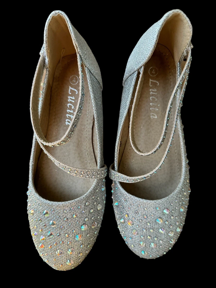 Silver formal shoes rhinestones hotsell
