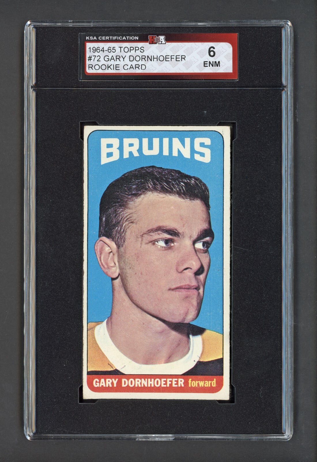 1964-65 TOPPS #72 GARY DORNHOEFER ROOKIE CARD KSA 6 EX-NEAR MINT