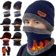 Gorros Para Hombre Gorras De Invierno Sombrero El Frio Bufanda De Moda Guantes
