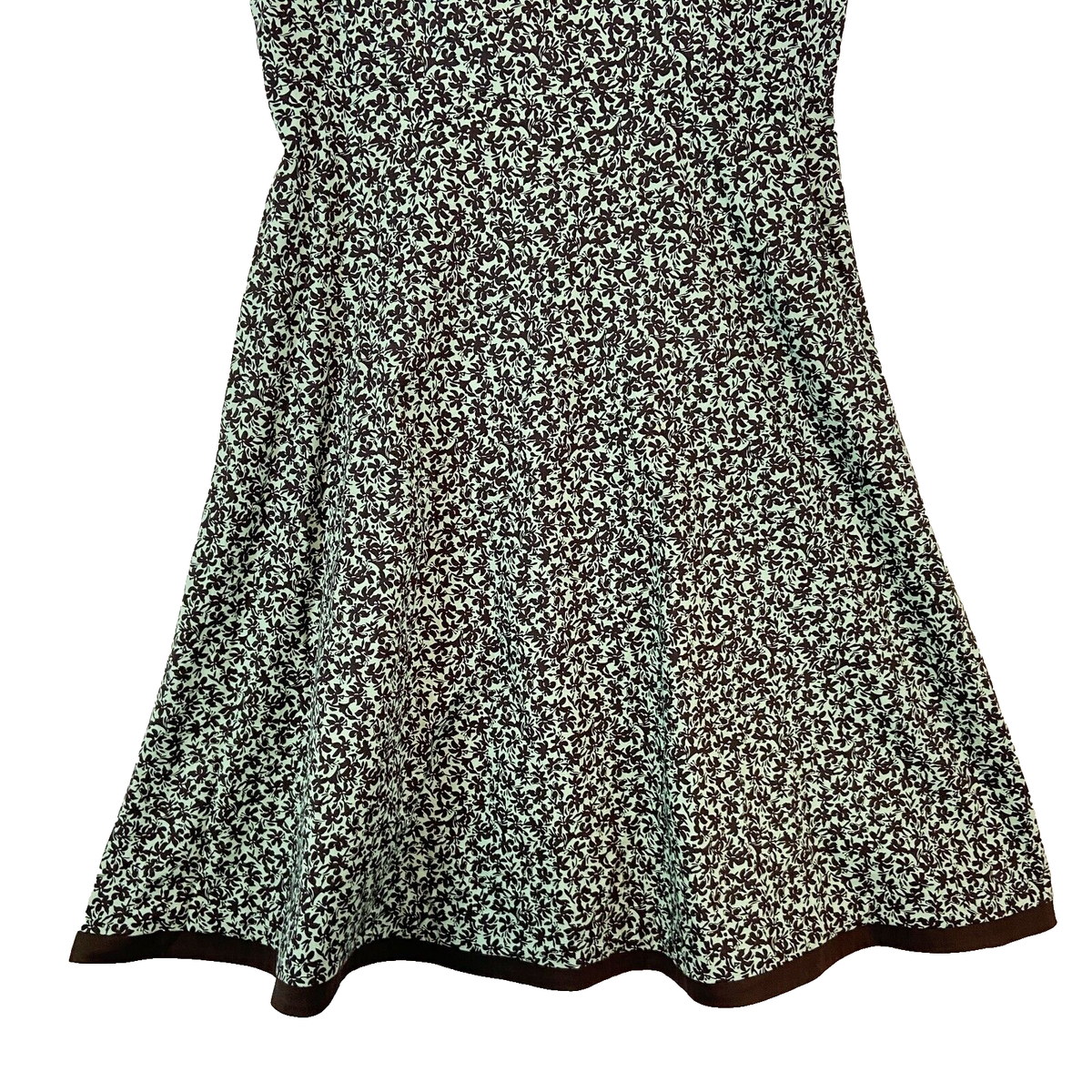 Kim Rogers Dress Women's 16 Green Brown Fit Flare Sweetheart