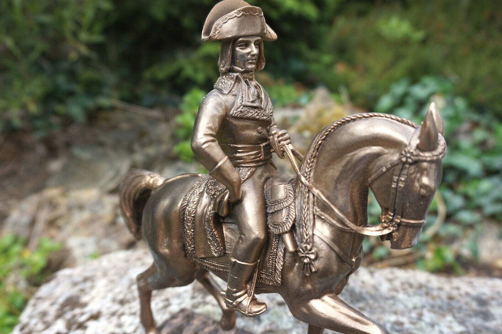 Statue Napoléon cheval RE0371, objet de décoration d'art pour bureau et bibliothèque