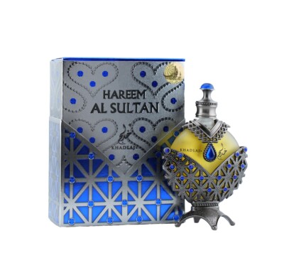 Hareem Al Sultan Blue Attar Concentrated Perfume Oil By Khadlaj 35ML ORIGINAL 