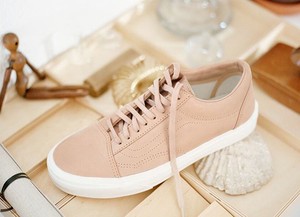 leather beige vans