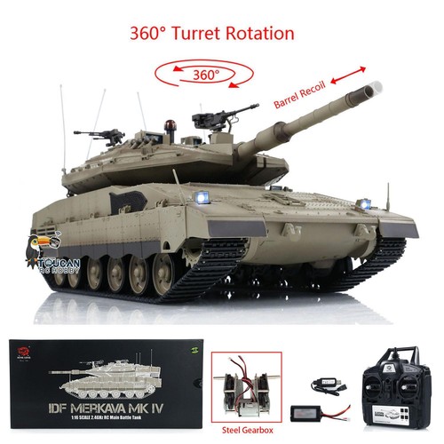 HengLong 1/16 3958 IDF Merkava MK IV BB IR RTR RC Tank Metal Driving Gearbox - Picture 3 of 24