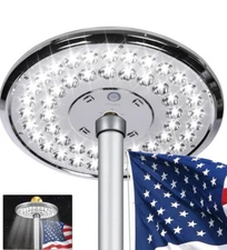 48 Large LED Solar Powered Flagpole Light for 15-25 Ft Poles Dusk to Dawn Auto o