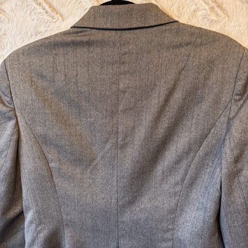 Banana Republic Blazer Size 8 Womens Gray Notch Lapel Collared Academia Career - Picture 4 of 9