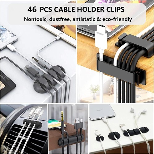 192 PIECE CABLE MANAGEMENT KIT FOR PC/TV/DESK/CAR - Picture 4 of 22