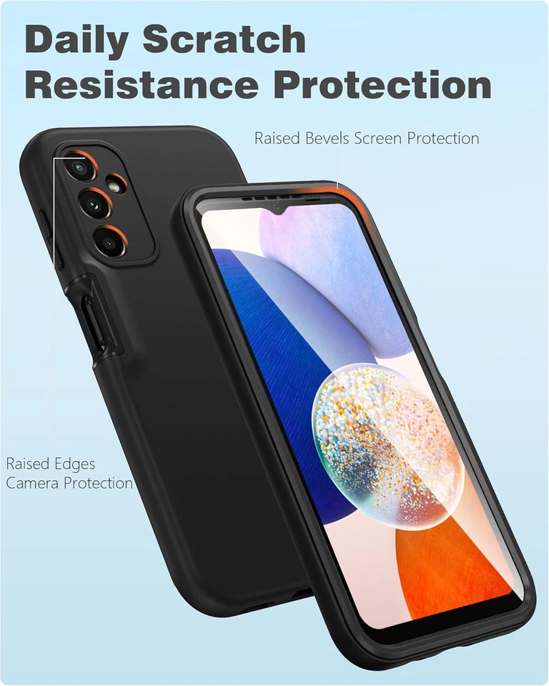 FNTCASE para Samsung Galaxy A14-5G Funda: Funda protectora de silicona a prueba de golpes para teléfono Foto 3 de 4