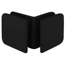 CRL GCB90BL Black 90 Degree Traditional Style Glass-to-Glass Clamp