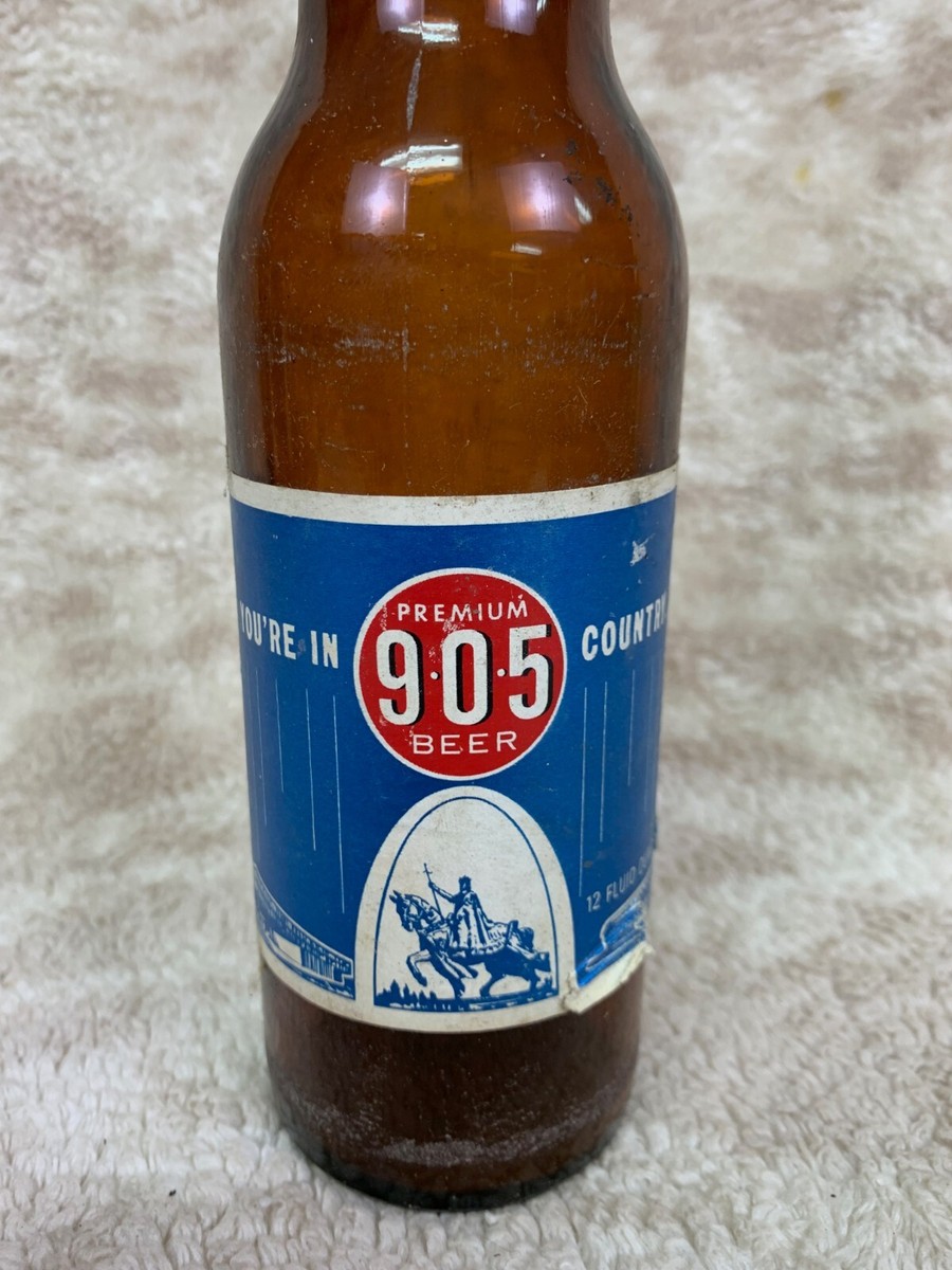箱潰れ２bottles 🍺🍺🍺🍺🍺🍺🍺🍺🍺Premium 905 Beer Bottle 12 Ounce Empty