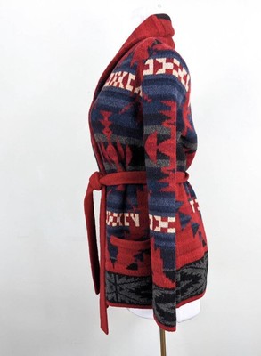 Ralph Lauren Medium Sweater Southwestern RRL Navajo Intarsia Polo 